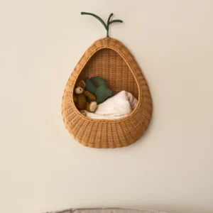 Pear Braided Wall Pocket - Natural