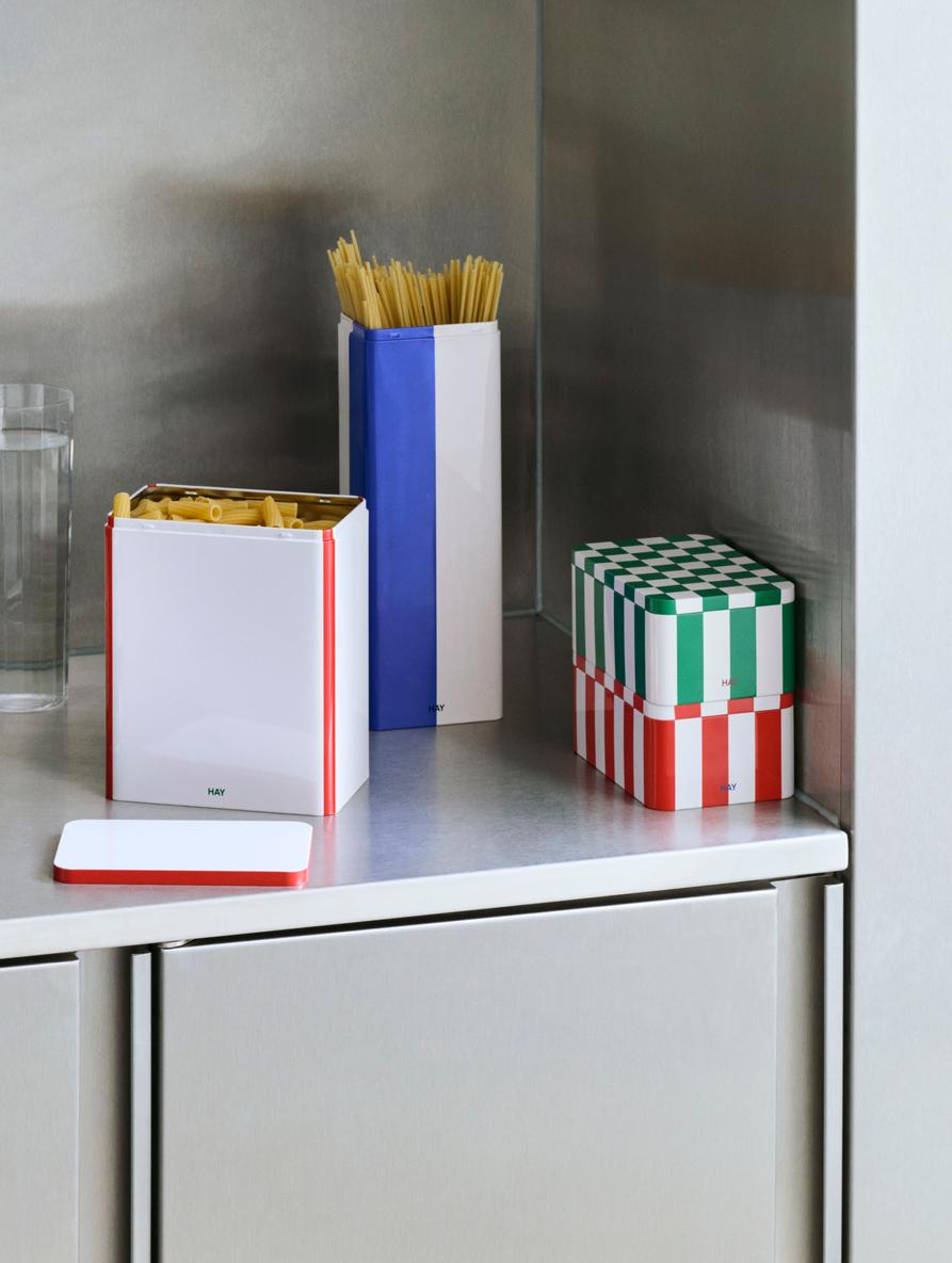 Tin Container S Green and off white_S Red and off white_L Off white and red_Slim Blue and off white